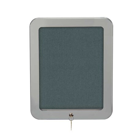 United Visual Products Outdoor Enclosed Combo Board, 72"x36", Satin Frame/Black & Cobalt UVCB7236OD-BLACK-COBACC